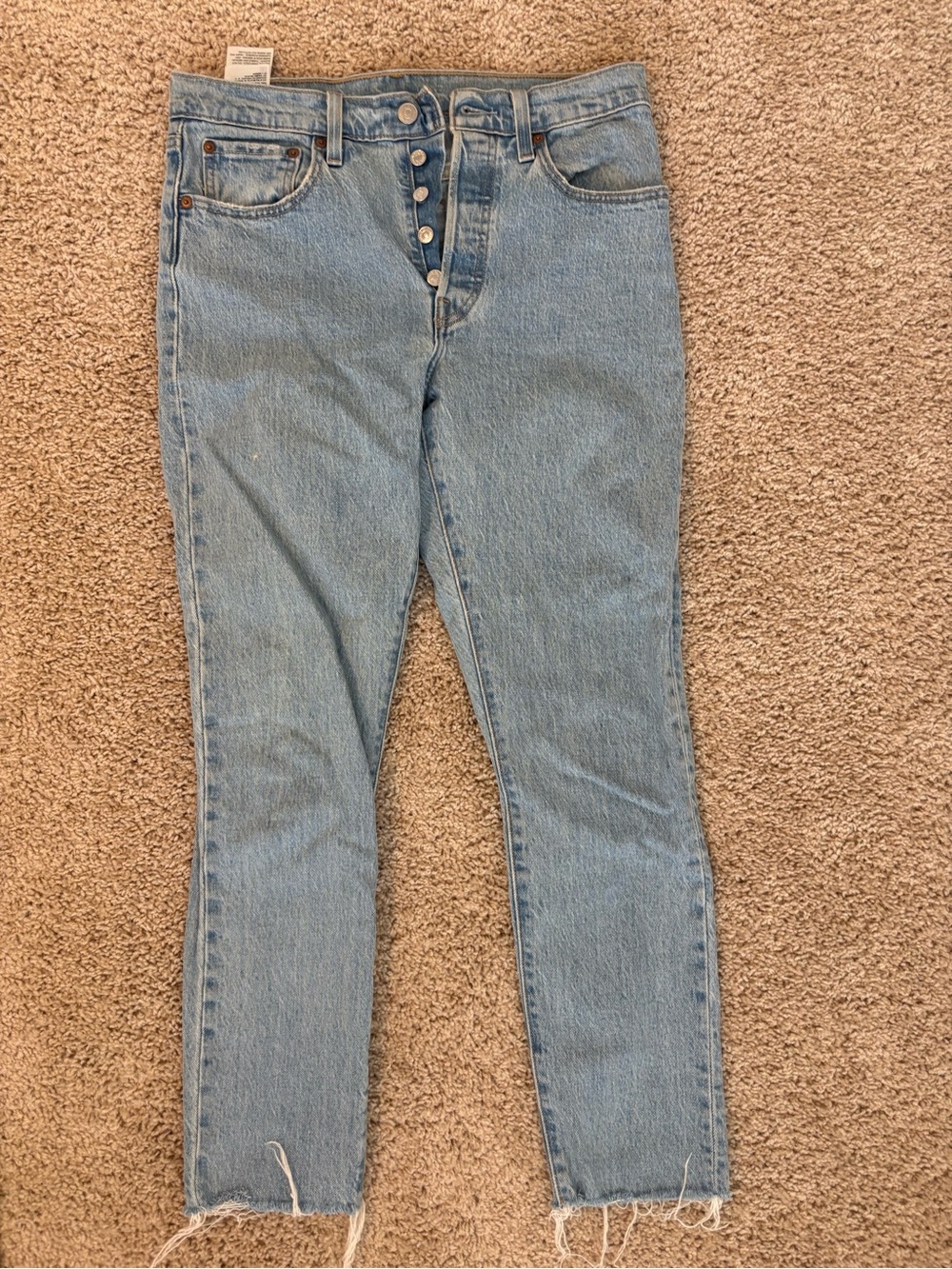 Levis Light Blue Women's High-Rise Button Fly Jeans
